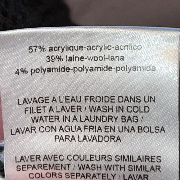 Sandro Houndstooth Sweater Black White Chunky Knit Oversized Women Medium Wool - Picture 8 of 8